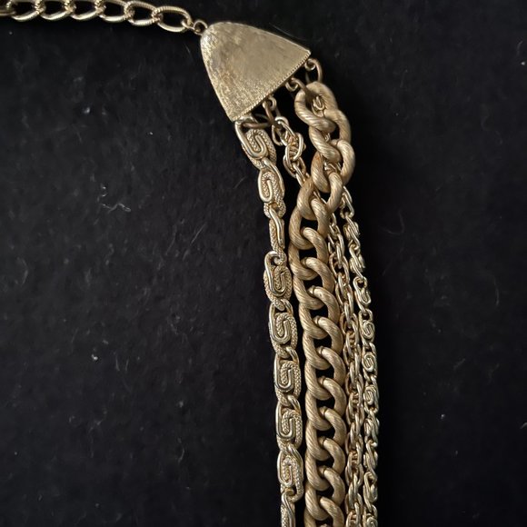 Vintage 4 Strand Gold-Tone Necklace 22” - Picture 4 of 4